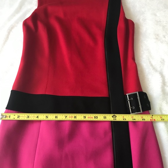 Laundry Red/Pink/Black Sleeveless Dress - Picture 6 of 11
